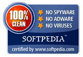 100% Clean certified from softpedia.com